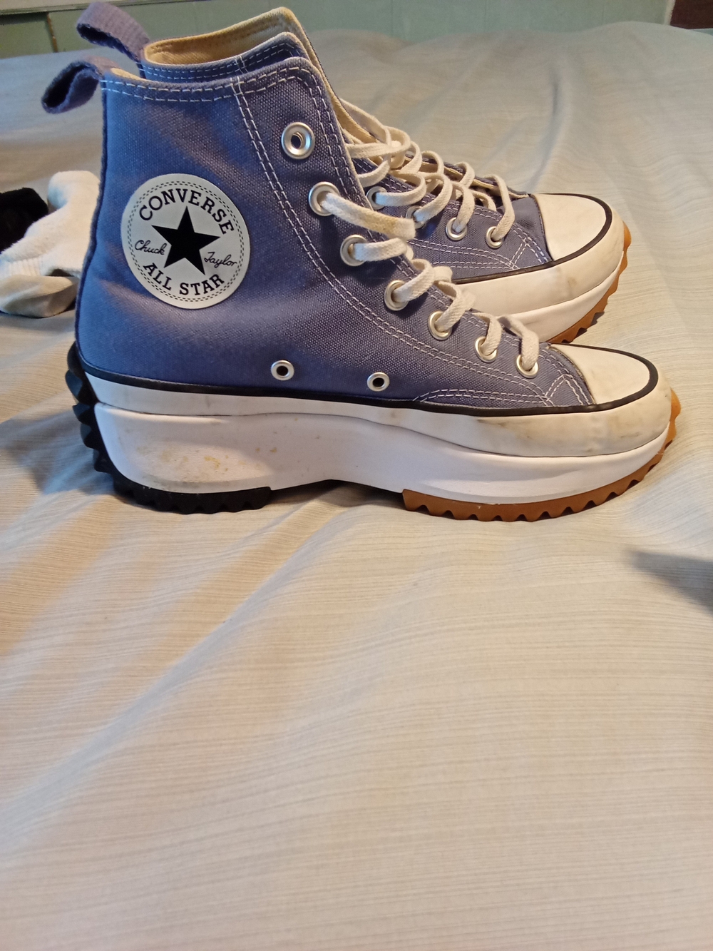 Converse Run Star Hike High Top Sneakers - Lavender/White